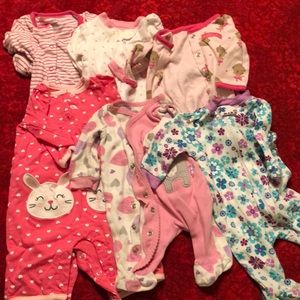 6pm Newborn baby girl sleeper set